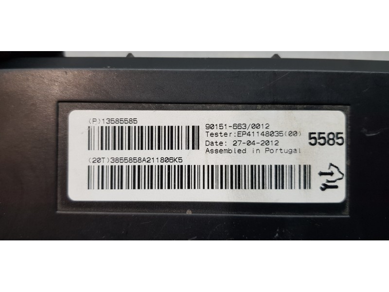 Recambio de centralita calefaccion para opel zafira tourer expression referencia OEM IAM 13585585  