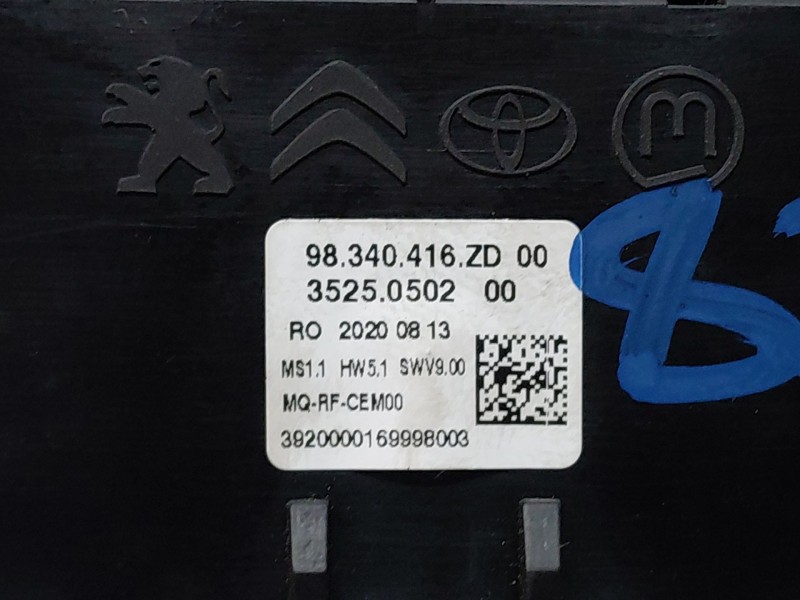 Recambio de mando calefaccion / aire acondicionado para peugeot expert furgoneta (v_) 1.6 bluehdi 115 referencia OEM IAM   