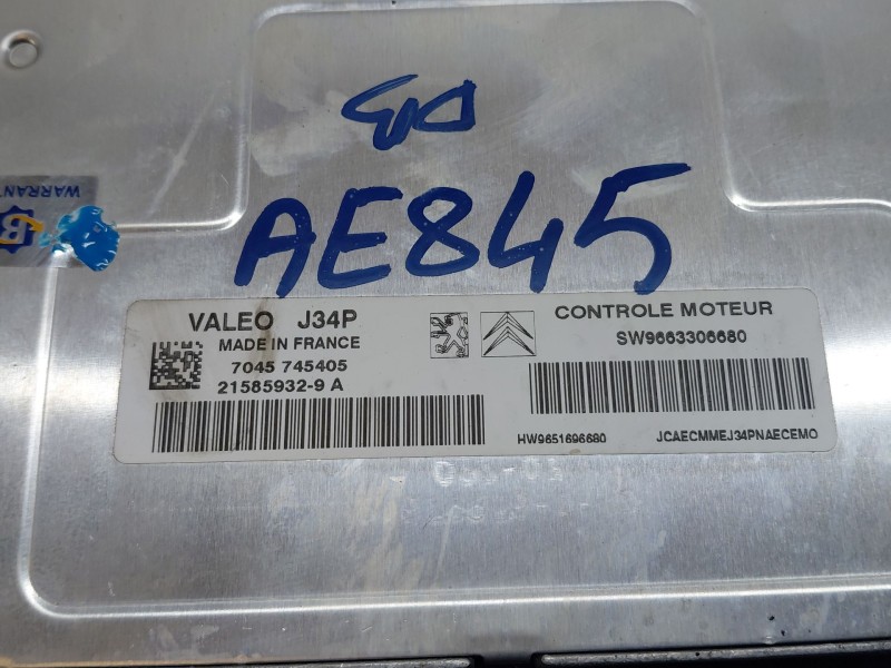 Recambio de centralita motor uce para citroën c2 (jm_) 1.1 referencia OEM IAM 9663306680 215859329A 