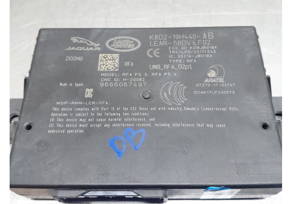 Recambio de modulo electronico para land rover range rover evoque (l551) 2.0 d180 mhev 4x4 referencia OEM IAM   