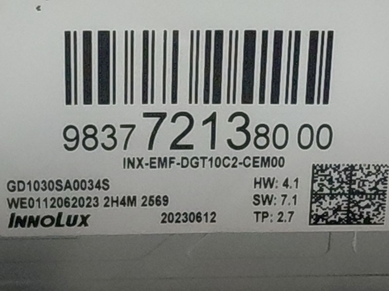 Recambio de pantalla multifuncion para peugeot 2008 (p2) active referencia OEM IAM   