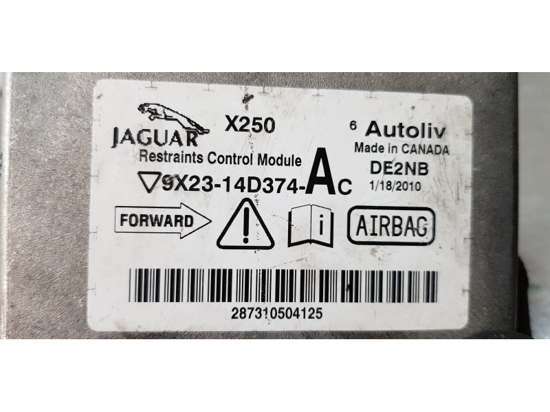 Recambio de centralita airbag para jaguar xf 3.0 v6 diesel s premium luxury referencia OEM IAM 9X2314D374AC  