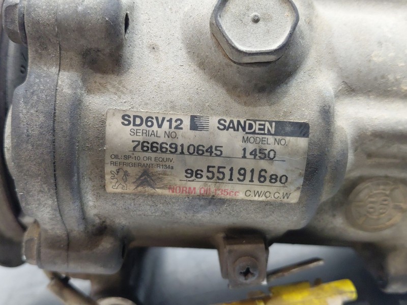 Recambio de compresor aire acondicionado para citroën c2 (jm_) 1.1 referencia OEM IAM 9655191680  