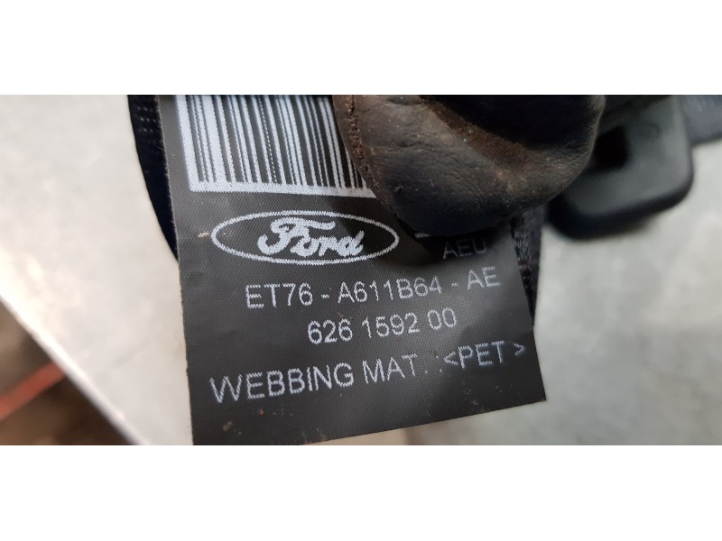 Recambio de cinturon seguridad trasero central para ford transit courier ambiente referencia OEM IAM ET76A611B64AE  