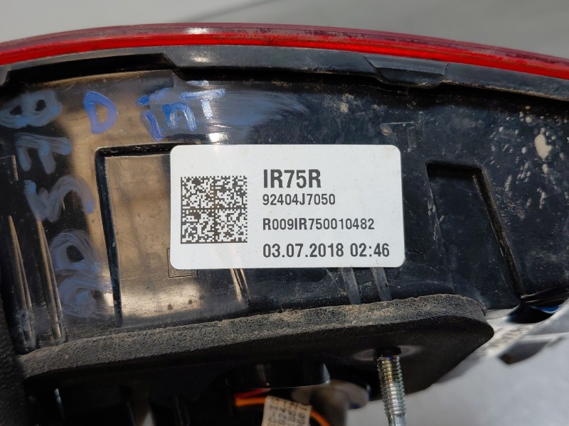 Recambio de piloto trasero derecho interior para kia ceed (cd) 1.4 referencia OEM IAM 92404J7050  