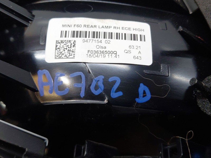 Recambio de piloto trasero derecho para mini mini countryman (f60) cooper referencia OEM IAM   