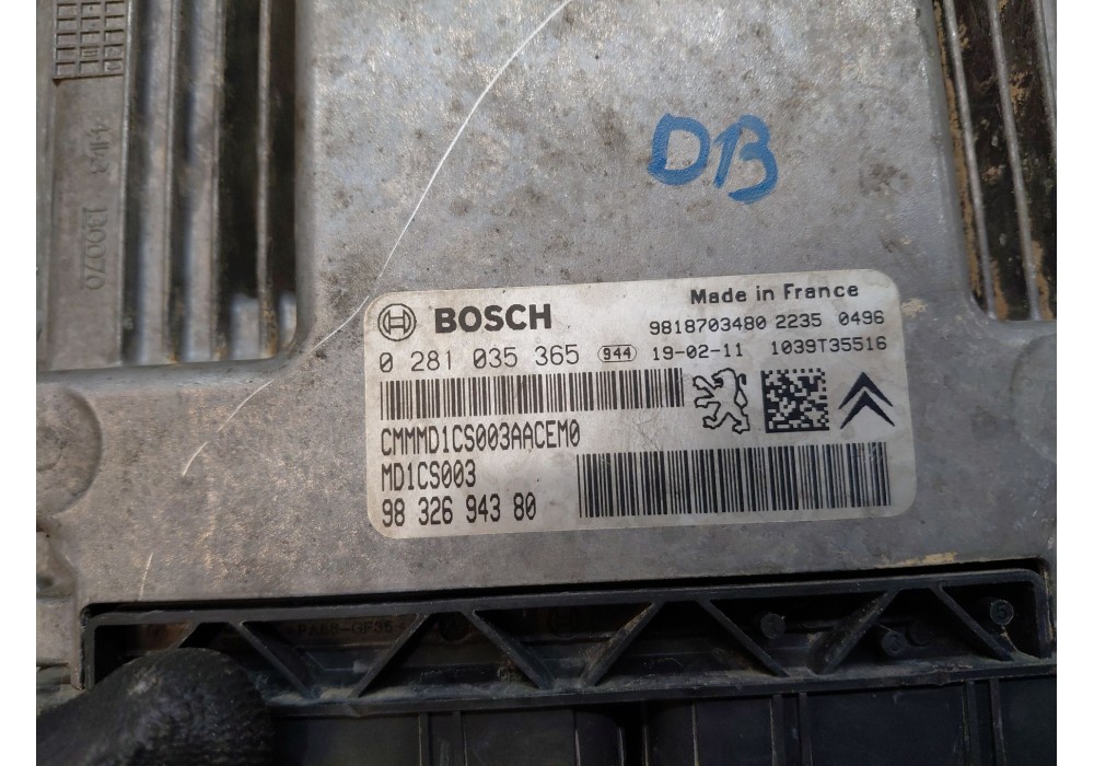 Recambio de centralita motor uce para peugeot rifter active referencia OEM IAM   