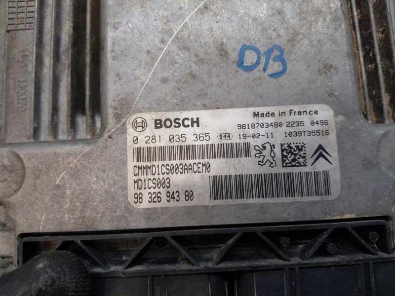 Recambio de centralita motor uce para peugeot rifter active referencia OEM IAM   