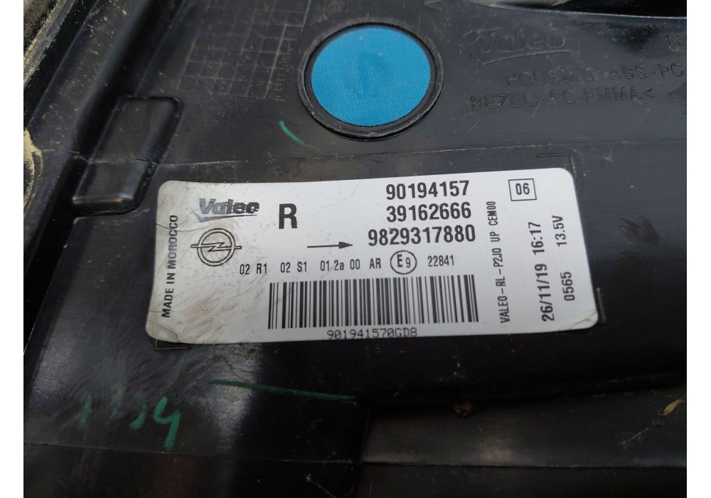 Recambio de piloto trasero derecho para opel corsa f (p2jo) 1.2 (68) referencia OEM IAM   