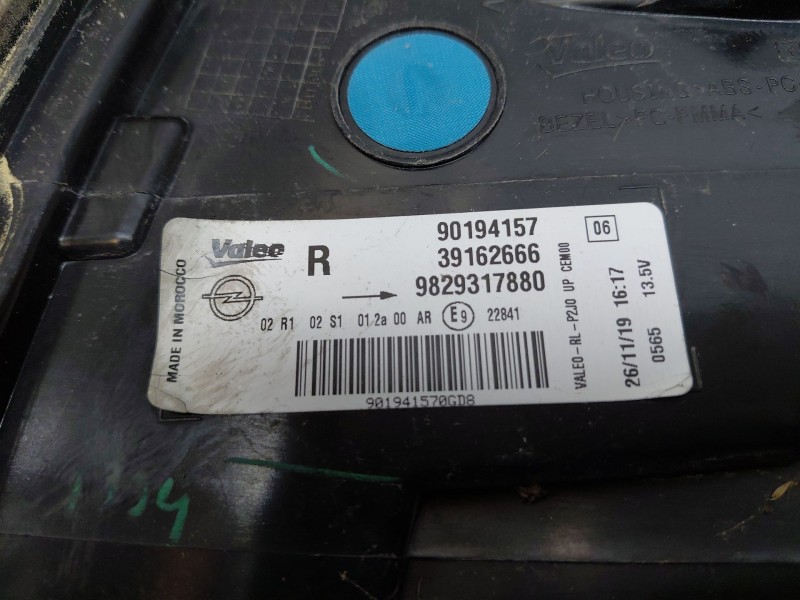Recambio de piloto trasero derecho para opel corsa f (p2jo) 1.2 (68) referencia OEM IAM   