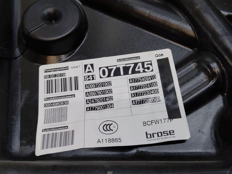 Recambio de elevalunas delantero izquierdo para mercedes-benz clase a (w177) a 200 d (177.012) referencia OEM IAM   