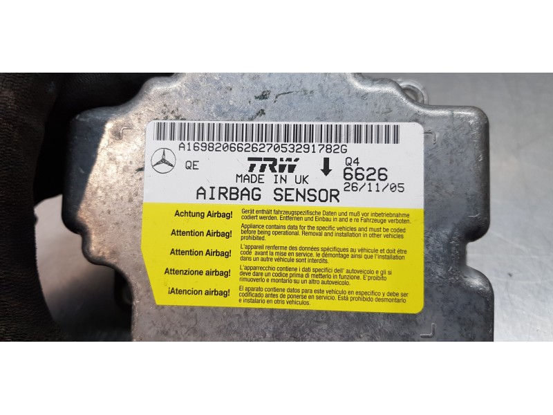Recambio de centralita airbag para mercedes clase a (w169) a 150 (169.031) referencia OEM IAM A1698206626   Recambio de centralita airbag para mercedes clase a (w169) a 150 (169.031) referencia OEM IAM A1698206626