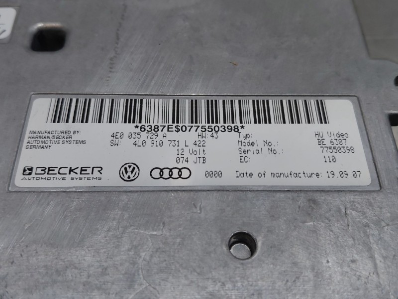 Recambio de modulo electronico para audi q7 (4lb) 3.0 tdi quattro referencia OEM IAM 4L0910731L 4E0035729A 
