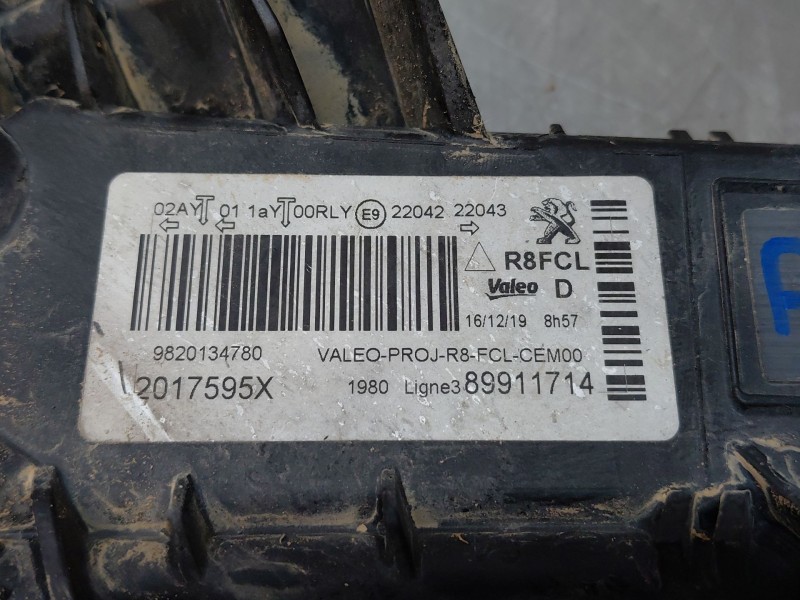 Recambio de piloto delantero derecho para peugeot 508 active referencia OEM IAM 1638037780 9820134780 