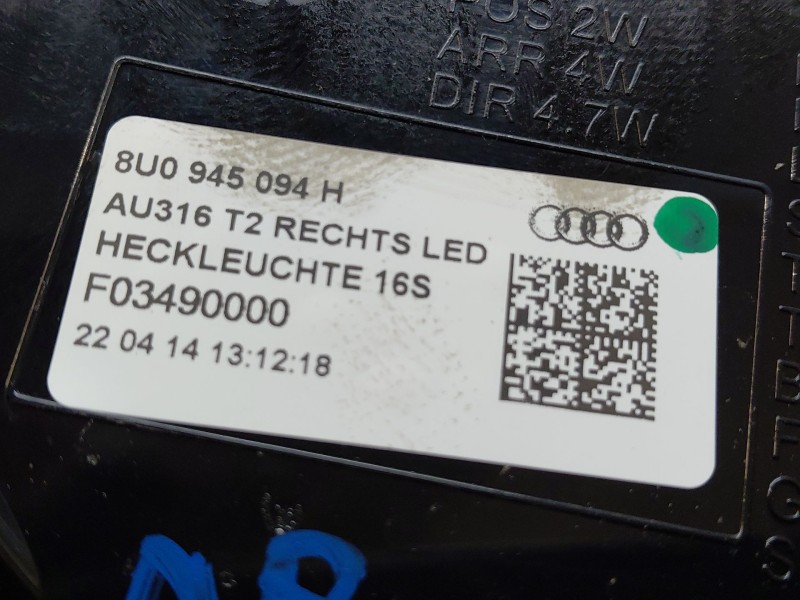 Recambio de piloto trasero derecho para audi q3 (8ub, 8ug) 2.0 tdi quattro referencia OEM IAM   