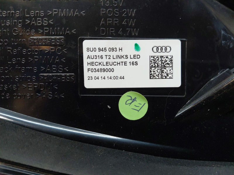 Recambio de piloto trasero izquierdo para audi q3 (8ub, 8ug) 2.0 tdi quattro referencia OEM IAM   