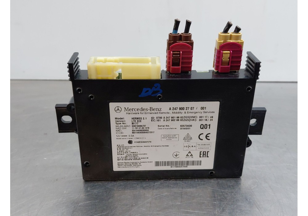 Recambio de modulo electronico para mercedes-benz clase a (w177) a 200 d (177.012) referencia OEM IAM   
