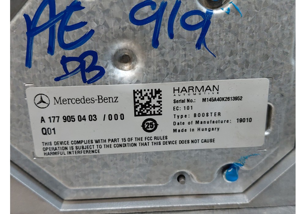 Recambio de modulo electronico para mercedes-benz clase a (w177) a 200 d (177.012) referencia OEM IAM   