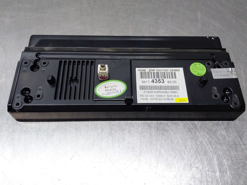 Recambio de pantalla multifuncion para peugeot 508 active referencia OEM IAM 9817435380  