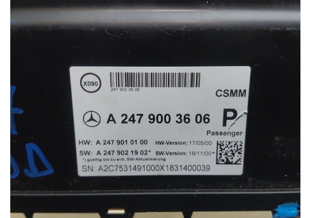 Recambio de modulo electronico para mercedes-benz clase a (w177) a 180 d (177.003) referencia OEM IAM A2479003606  