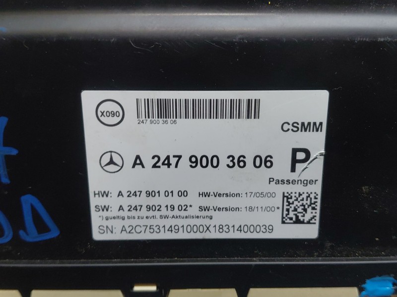 Recambio de modulo electronico para mercedes-benz clase a (w177) a 180 d (177.003) referencia OEM IAM A2479003606  