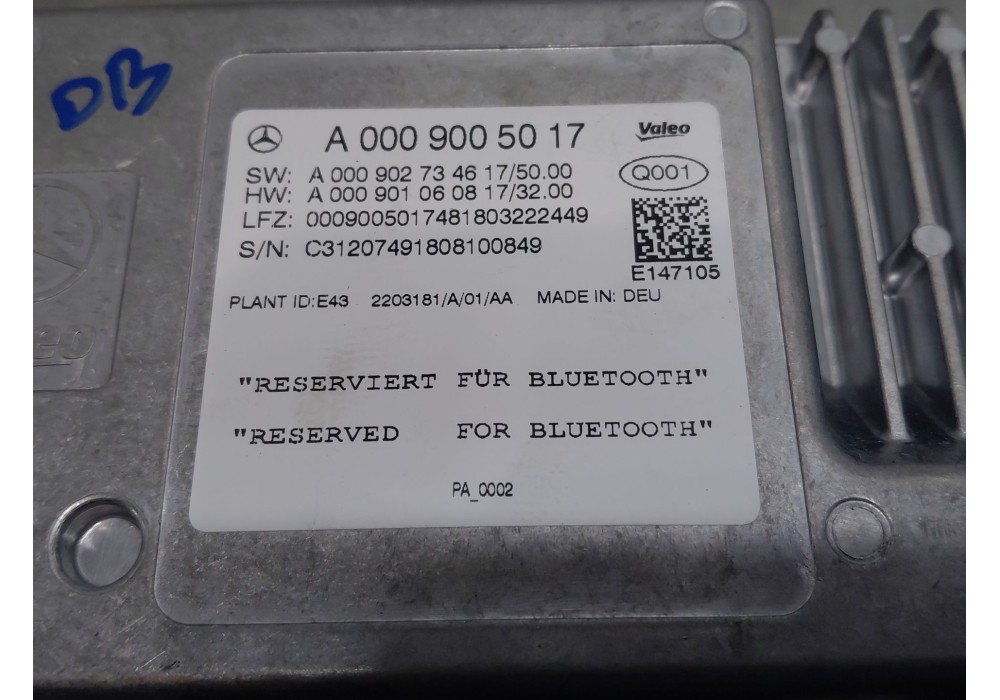 Recambio de modulo electronico para mercedes-benz clase a (w177) a 180 d (177.003) referencia OEM IAM A0009005017  