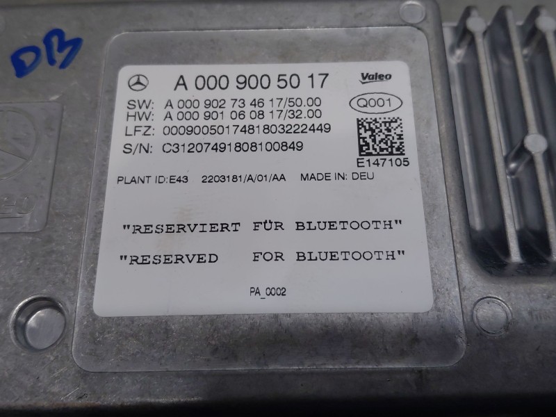 Recambio de modulo electronico para mercedes-benz clase a (w177) a 180 d (177.003) referencia OEM IAM A0009005017  