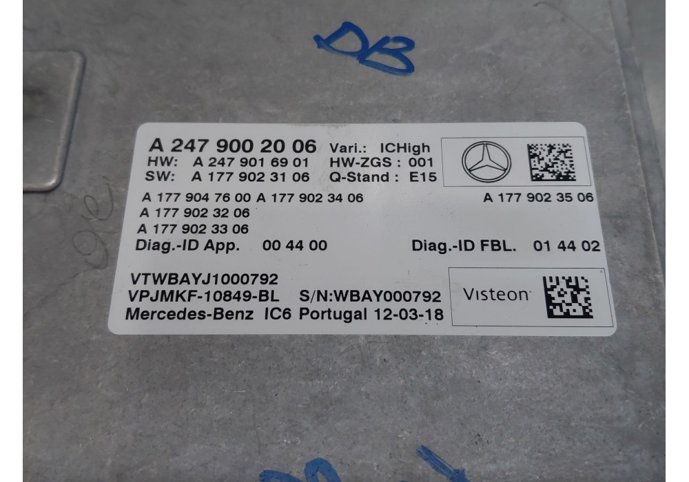 Recambio de modulo electronico para mercedes-benz clase a (w177) a 180 d (177.003) referencia OEM IAM A2479002006  
