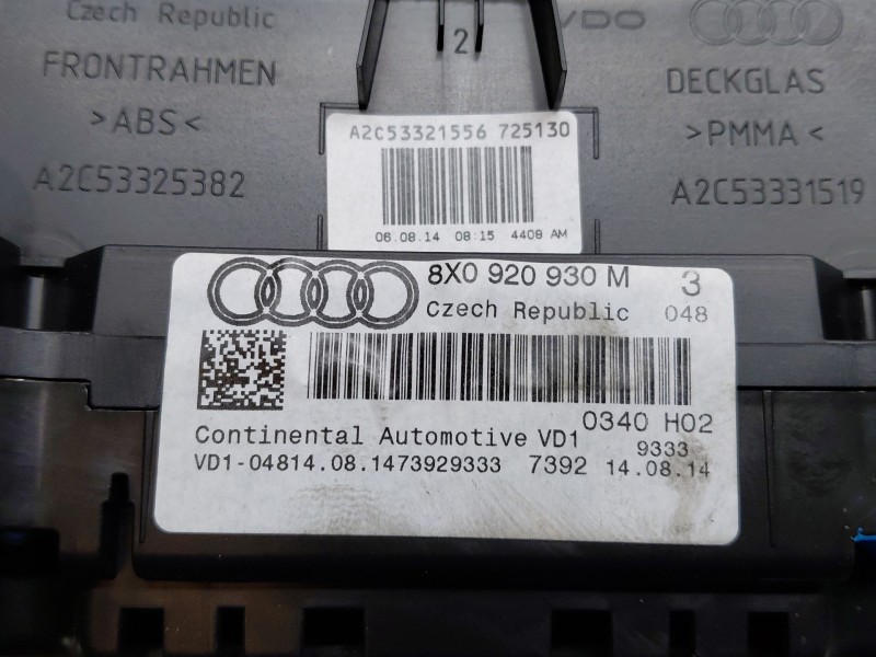 Recambio de cuadro instrumentos para audi a1 sportback (8xa, 8xf) 1.2 tfsi referencia OEM IAM   