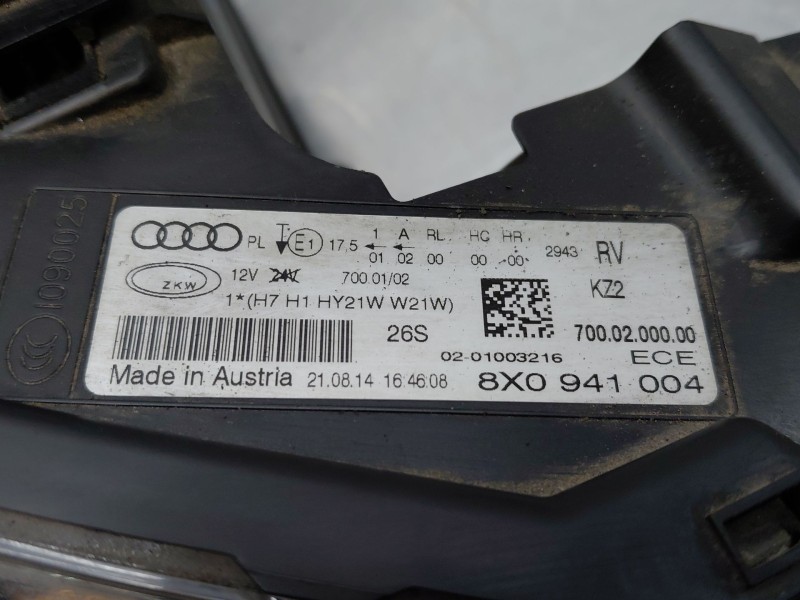 Recambio de faro derecho para audi a1 sportback (8xa, 8xf) 1.2 tfsi referencia OEM IAM   