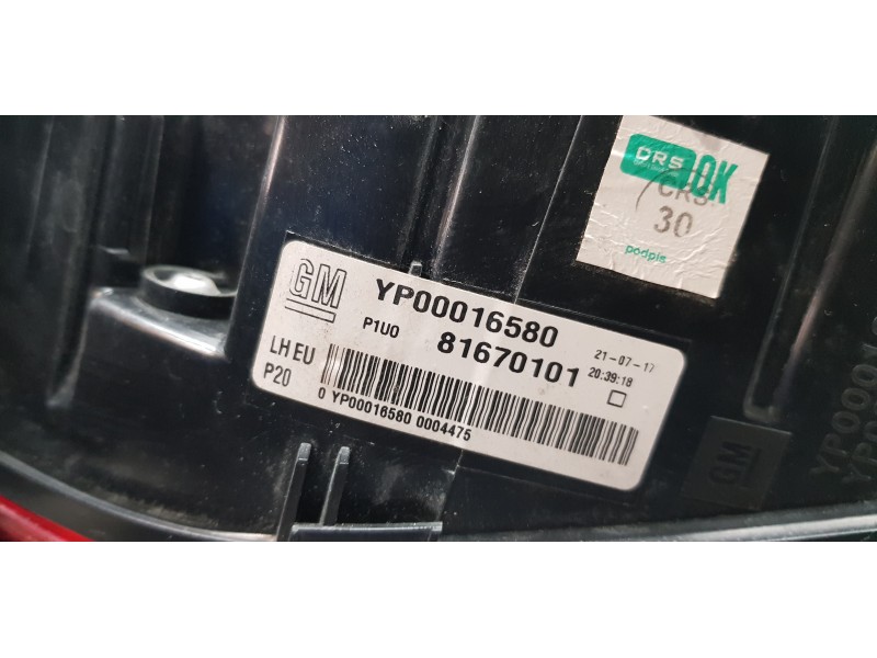 Recambio de piloto trasero izquierdo interior para opel grandland x excellence referencia OEM IAM 3647477  