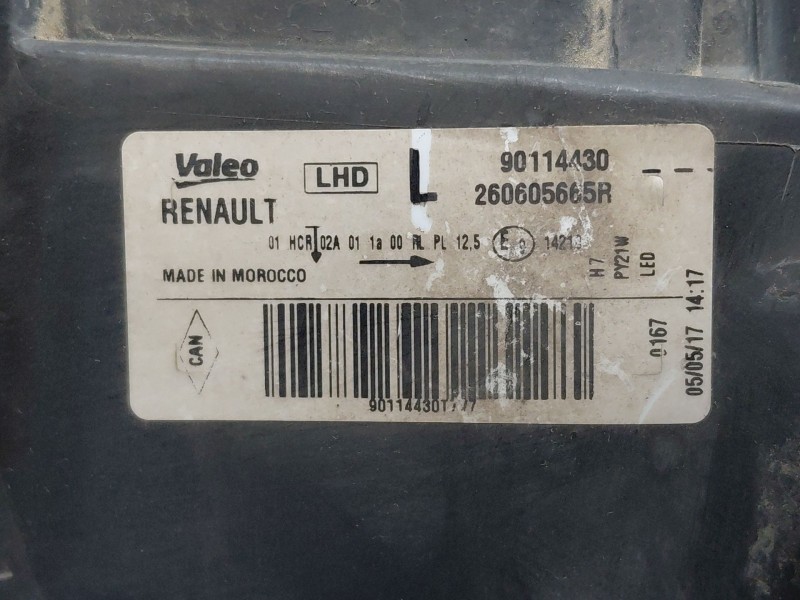 Recambio de faro izquierdo para dacia logan ii ambiance referencia OEM IAM 260605665R  