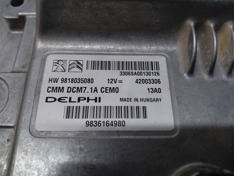 Recambio de centralita motor uce para peugeot 508 active referencia OEM IAM 9818035080  