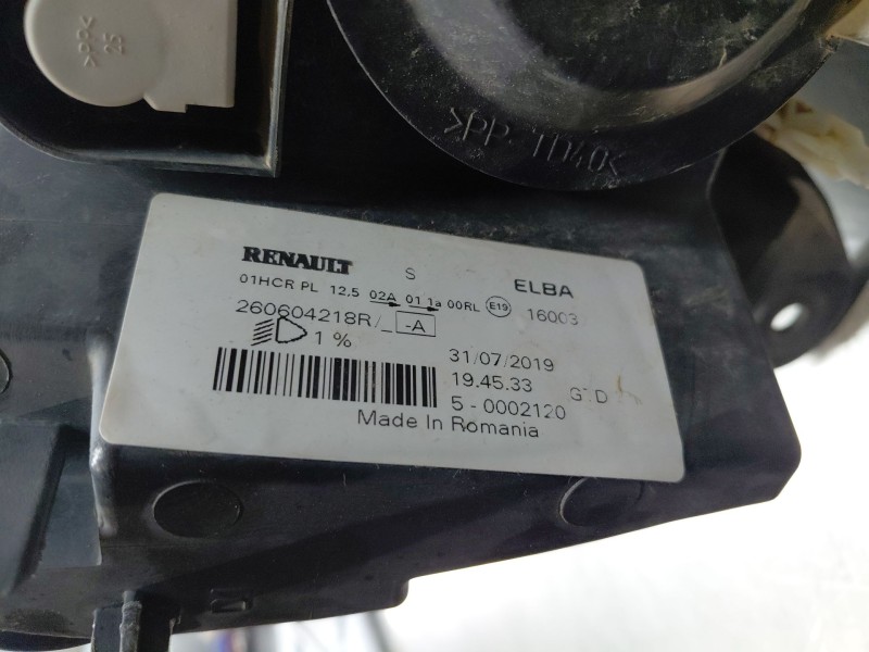 Recambio de faro izquierdo para dacia sandero essential referencia OEM IAM 260604218R  