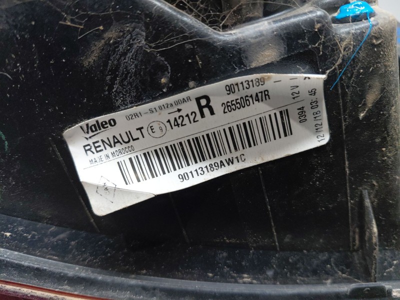 Recambio de piloto trasero derecho para dacia sandero essential referencia OEM IAM 265506147R  