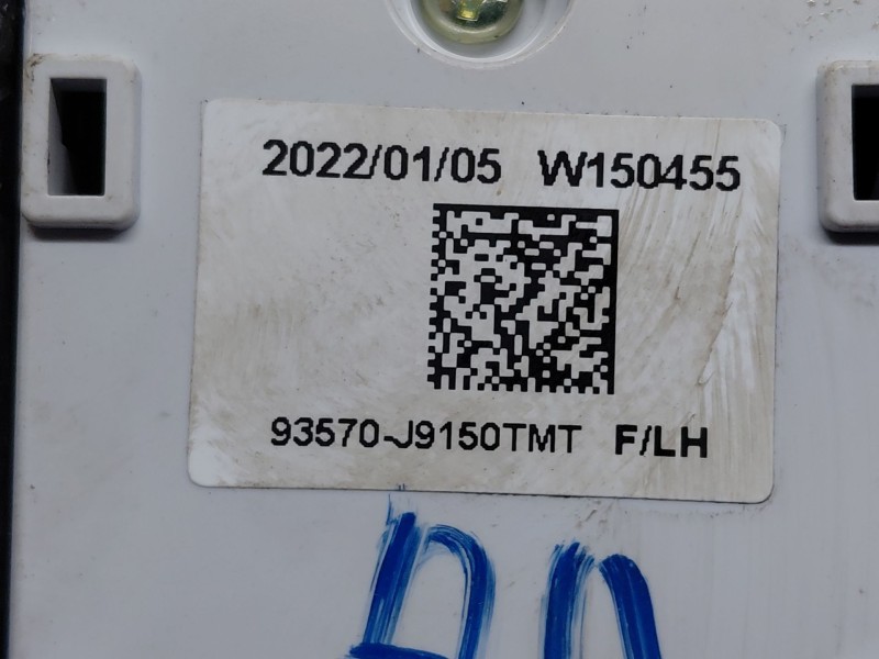 Recambio de mando elevalunas delantero izquierdo para hyundai kona hybrid referencia OEM IAM 93570J9150TMT  