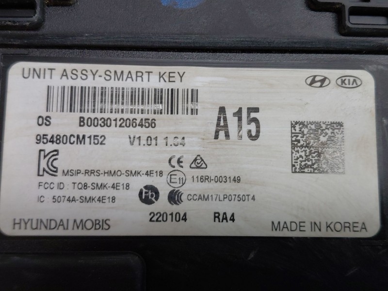 Recambio de modulo electronico para hyundai kona hybrid referencia OEM IAM 95480CM152  