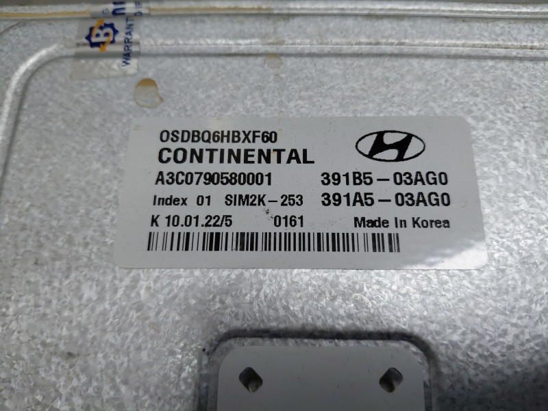 Recambio de centralita motor uce para hyundai kona hybrid referencia OEM IAM 391b103ag0 A3C0790580001 