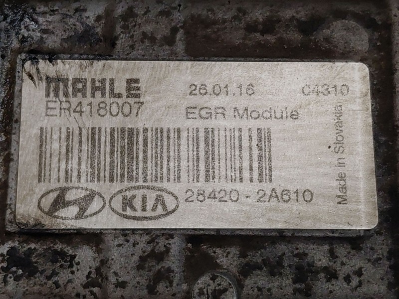 Recambio de enfriador egr para kia optima emotion referencia OEM IAM 284202A610  