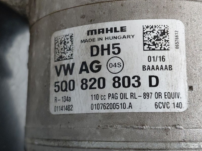 Recambio de compresor aire acondicionado para seat ibiza iv (6j5, 6p1) 1.4 tdi referencia OEM IAM 5Q0820803D  