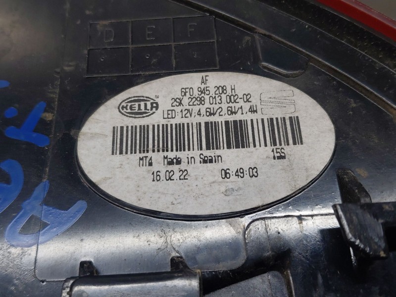 Recambio de piloto trasero derecho para seat ibiza (kj1) reference referencia OEM IAM 6F0945208H  
