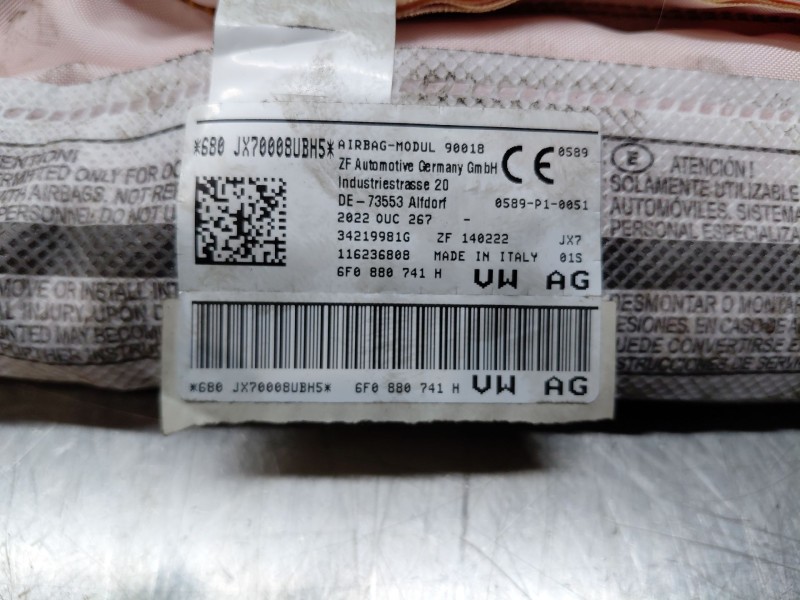 Recambio de airbag cortina delantero izquierdo para seat ibiza (kj1) reference referencia OEM IAM 6F0880741H  