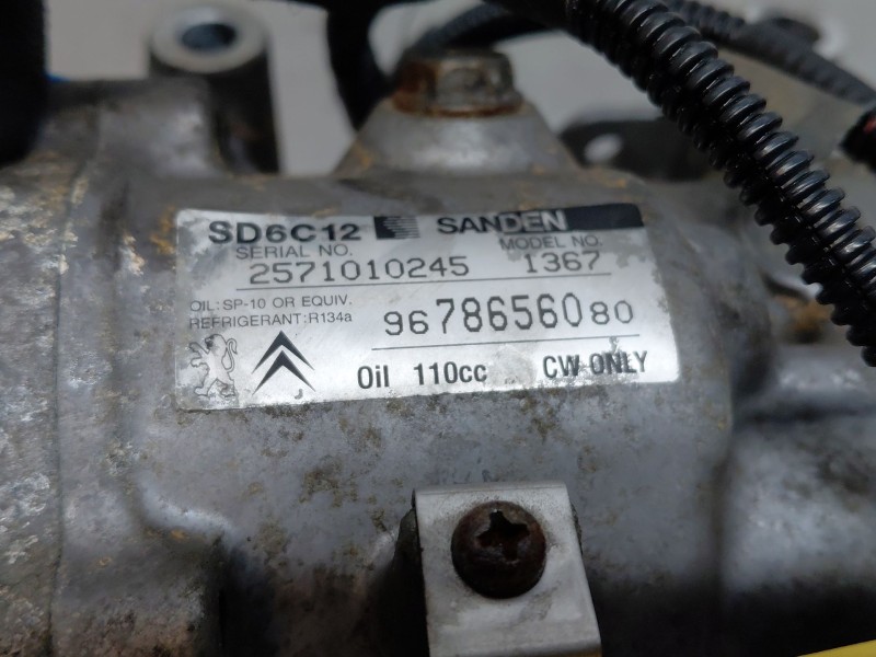 Recambio de compresor aire acondicionado para citroën berlingo cuadro furgón referencia OEM IAM 9678656080  