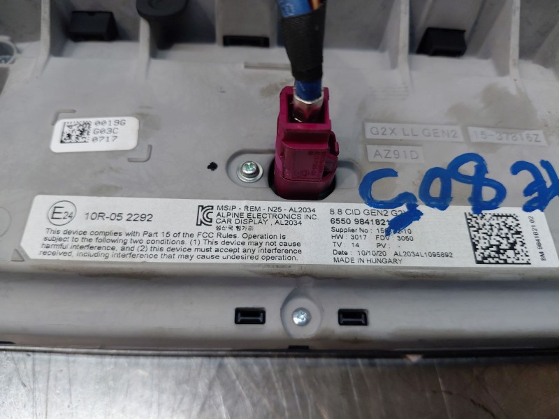 Recambio de pantalla multifuncion para bmw 3 touring (g21, g81) 318 d referencia OEM IAM   