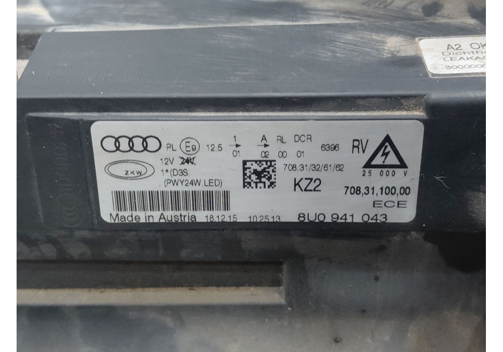 Recambio de morro completo para audi q3 (8ub, 8ug) 2.0 tdi referencia OEM IAM 8U0823029B 8U0941043 8U0941044