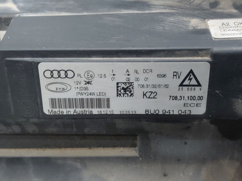 Recambio de morro completo para audi q3 (8ub, 8ug) 2.0 tdi referencia OEM IAM 8U0823029B 8U0941043 8U0941044