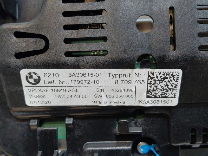 Recambio de cuadro instrumentos para bmw 3 touring (g21, g81) 318 d referencia OEM IAM 62105A3BA02 62105A30615 