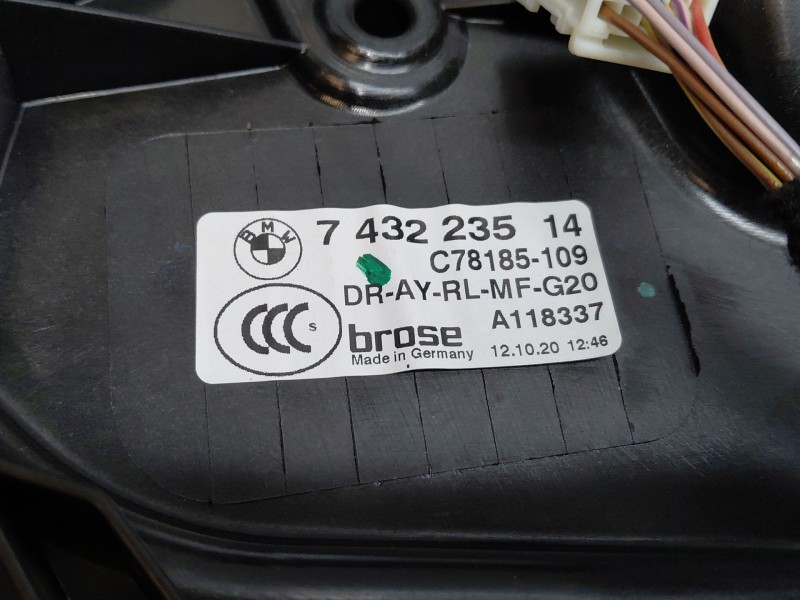 Recambio de elevalunas trasero izquierdo para bmw 3 touring (g21, g81) 318 d referencia OEM IAM 51358498855 51358495867 