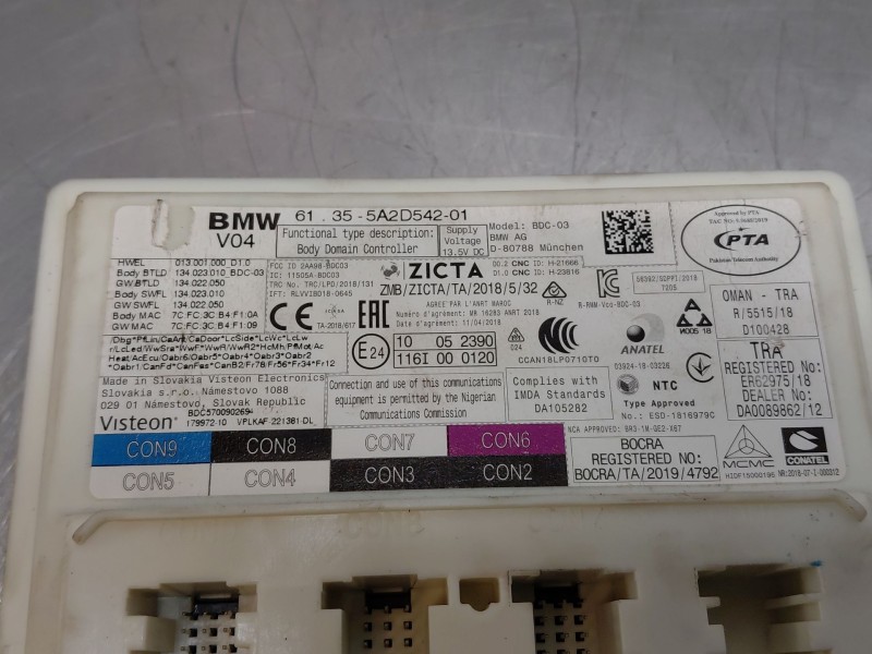 Recambio de modulo confort para bmw 3 touring (g21, g81) 318 d referencia OEM IAM 61355A2D542  