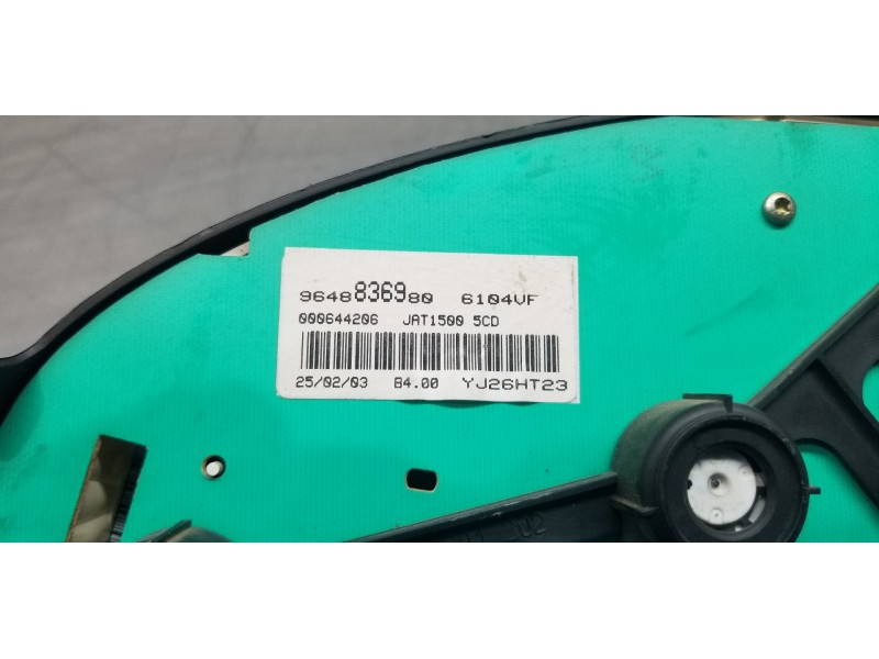 Recambio de cuadro instrumentos para peugeot 206 sw xs referencia OEM IAM 9648836980   Recambio de cuadro instrumentos para peugeot 206 sw xs referencia OEM IAM 9648836980